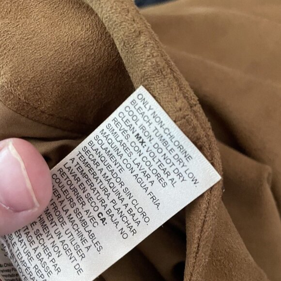 Chicos Women SZ 2.5 US 14 Brown Gingersnaps Faux Suede A-Line Midi Skirt - Picture 8 of 8